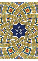 Monogram Pentagram (Neopaganism) Notebook: Blank Journal Diary Memoir Log Logue(46 Arabesque Three 150 Notebook)