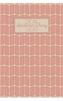 2018 - 2019 Academic Diary: Mid-Year Diary Student Planner A5 Horizontal Week on 2 Pages Pink Geometric Flower Pattern