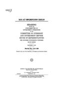 DATA Act implementation check-in: hearing before the Subcommittee on Government Operations of the Committee on Oversight and Government Reform