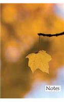 Notes: Fall Leaf, 6" x 9", lined journal, blank book notebook, durable cover,100 pages for writing
