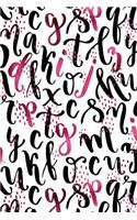 Bullet Journal Notebook Sparkly Letters Pattern 15