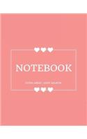 Notebook Extra Large: Light Salmon: Notebook 8.5 X 11: Notebook 400 Pages