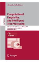 Computational Linguistics and Intelligent Text Processing: 16th International Conference, CICLing 2015, Cairo, Egypt, April 14-20, 2015, Proceedings, Part II(9042 Lecture Notes in Computer Science)