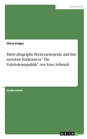 Fiktiv-allographe Peritextelemente und ihre narrative Funktion in 