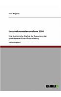 Unternehmenssteuerreform 2008