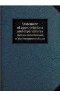 Statement of Appropriations and Expenditures Civil and Miscellaneous of the Department of State: (English)
