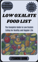 Low Oxalate Food List