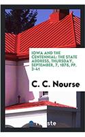 Iowa and the Centennial: The State Address, Thursday, September, 7, 1876, pp. 3-41