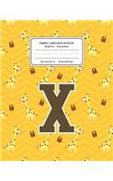 Primary Composition Notebook Grades K-2 Story Journal X
