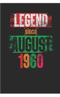 Legend Since August 1960