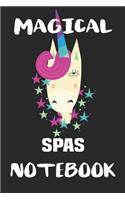 Magical Spas Notebook: Blank Lined Notebook Journal Gift Idea