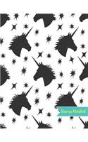 Unicorn Notebook: Cute Kawaii Journal and Diary Large 8.5 x 11 Matte Cover with Blank Lined Ruled White Paper Interior - Perfect for School, Gifts for Kids (Girls and