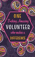 One F*cking Amazing Volunteer Who Makes A Difference: Blank Lined Pattern Journal/Notebook as Birthday, Mother's / Father's Day, Appreciation and Professional day, Thanksgiving, Christmas Gifts for Wome