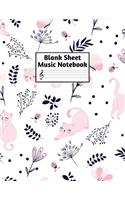 Blank Sheet Music Notebook: Easy Blank Staff Manuscript Book Large 8.5 X 11 Inches Musician Paper Wide 12 Staves Per Page for Piano, Flute, Violin, Guitar, Trumpet, Drums, Cell