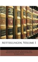 Mitteilungen, Volume 1