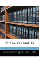 Biblia, Volume 15