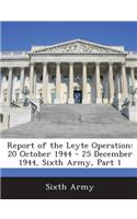 Report of the Leyte Operation