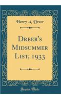 Dreer's Midsummer List, 1933 (Classic Reprint)
