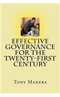 Effective Governance For The Twenty-First Century