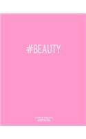 Notebook for Cornell Notes, 120 Numbered Pages, #BEAUTY, Pink Cover