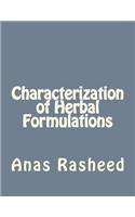 Characterization of Herbal Formulations