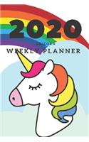 2020 Weekly Planner: Unicorn gifts; Weekly calendar; 2020 calendar; 2020 diary; Gifts for girls; Pocket planner for women on the go; Gifts for Under $10; Gifts for Women