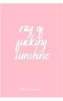 Dot Grid Journal: Ray of Fucking Sunshine Funny Offensive Positive Saying Gift - Pink Dotted Bullet Notebook - Diary, Planner, Gratitude, Writing, Goal, Log Journal -