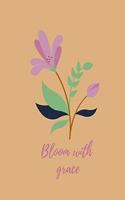 Bloom with Grace: College Ruled Notebook-8.5x11 inches-1 subject-170 pages College Ruled Paper- Minimalist Journal to Write in For All-Get work done