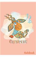 Capricorn Notebook: The Goat - December 22-January 19 - Lined 6 x 9-inch size with 120 pages