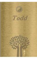 Todd: Personalized Name Journal/Notebook for Men - Masculine Metal-look Cover with Lined Writing Pages