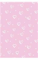Cute Hearts Notebook: 1: 6 x 9 180 Pages Notebook: Notebook Journal: Notebook Lined(1 Cute Heart)