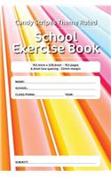 Candy Stripes Theme Ruled School Exercise Book