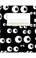 Graphpaper Notebook 4x4: Halloween googly eyes design 100 pages of graph paper with bigger squares for younger students(31 4x4 Graph Paper for Younger Students)