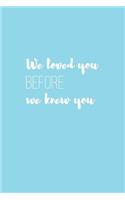 We Loved You Before We Knew You Adoption Journal