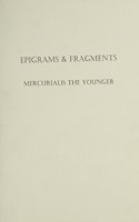 Epigrams & Fragments of Mercurialis the Younger