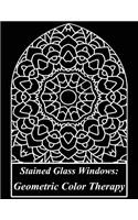 Stained Glass Windows: Geometric Color Therapy: Finding Inner Peace: A Stained Glass Mandala Coloring Book Filled with Intricately Designed Zen Mandalas and Geometric Patterns to Promote Happiness, Mindfulness & Positivity for Adults, Children, Tee