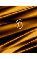 B: Letter "B" Monogram Notebook, 8.5 X 11 Inches, Blank, Numbered Pages