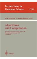 Algorithms and Computations: 10th International Symposium, Isaac'99, Chennai, India, December 16-18, 1999 Proceedings