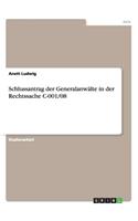 Schlussantrag Der Generalanw�lte in Der Rechtssache C-001/08