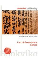 List of Greek Place Names