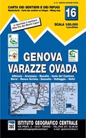 IGC Italien 1 : 50 000 Wanderkarte 16 Genova Varazze Ovada