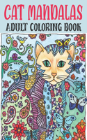 Cat Mandalas Adult Coloring Book