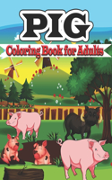 Pig Coloring Book for Adults