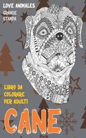 Libro da colorare per adulti - Grande stampa - Love Animales - Cane