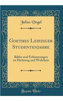 Goethes Leipziger Studentenjahre: Bilder Und Erlï¿½uterungen Zu Dichtung Und Wahrheit (Classic Reprint)