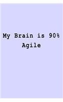 My Brain is 90% Agile: Blank Lined Journal