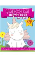 Unicorn Activity Book For Kids Ages 4-8