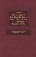 Recueil Alphabétique De Questions De Droit