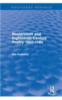 Restoration and Eighteenth-Century Poetry 1660-1780 (Routledge Revivals)