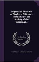 Digest and Revision of Stryker's Officers... for the use of the Society of the Cincinnati..